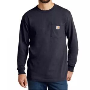 Carhartt Men’s Long-Sleeve Pocket Tee — Black